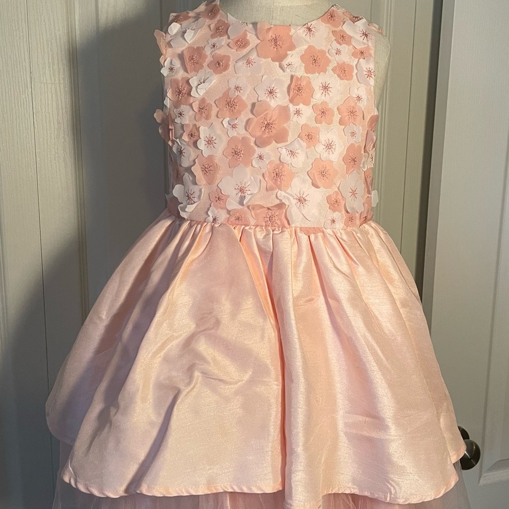 Peach Satin Dress Nannette
